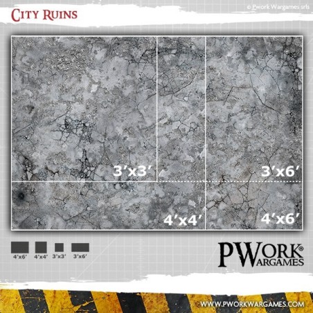 Tapis de jeu néoprène City Ruins 44x60" - GM00300N44X60 Tapis de jeu néoprène City Ruins 44x60" - GM00300N44X60