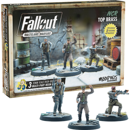 Fallout: Wasteland Warfare - NCR Top Brass MUH052147 Fallout: Wasteland Warfare - NCR Top Brass MUH052147