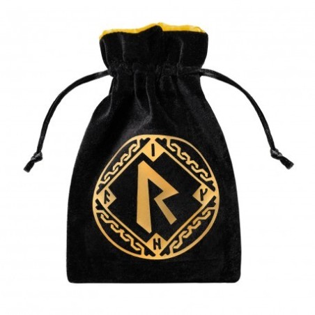 Sac à Dés Runique - Velours Noir & Or (1) Sac à Dés Runique - Velours Noir & Or (1)