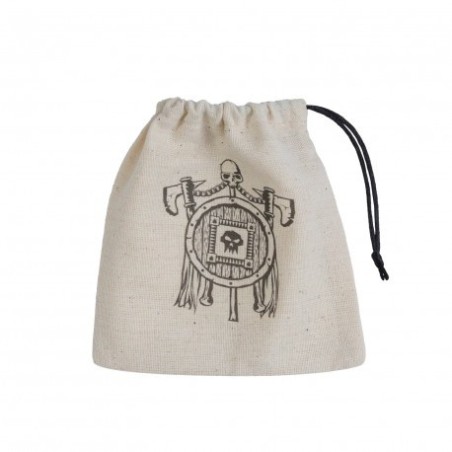 Sac à Dés Orc Basique - Beige & Noir (1) Sac à Dés Orc Basique - Beige & Noir (1)