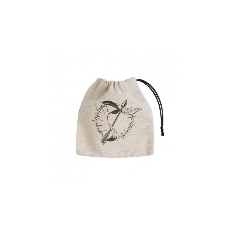 Sac à Dés Elfique Basique - Beige & Noir (1)