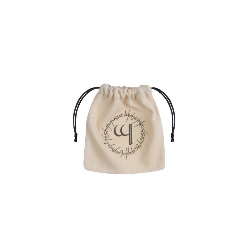 Sac à Dés Elfique - Beige & Noir (1)
