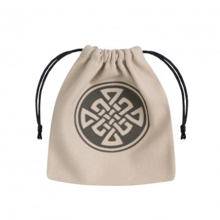 Sac à Dés Celtique - Beige & Noir (1) Sac à Dés Celtique - Beige & Noir (1)