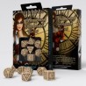 Set de Dés Engrenages Steampunk - Beige & Marron (7)