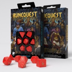 Set de Dés RuneQuest - Rouge & Or (7)