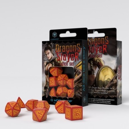 Set de Dés Tueur de Dragons - Rouge & Orange (7) Set de Dés Tueur de Dragons - Rouge & Orange (7)