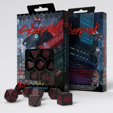 Set de Dés Cyberpunk Red - Du sang sur le chrome (7) Set de Dés Cyberpunk Red - Du sang sur le chrome (7)