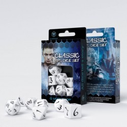 Set de Dés JDR Classique - Blanc & Noir (7)