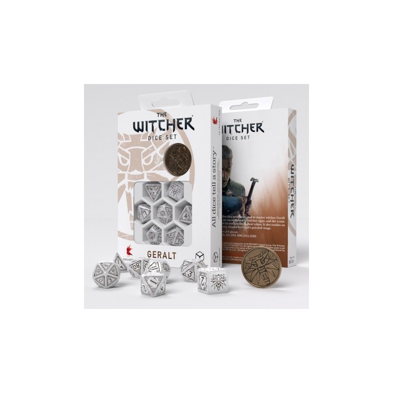 Set de Dés The Witcher - Geralt, Le Loup Blanc