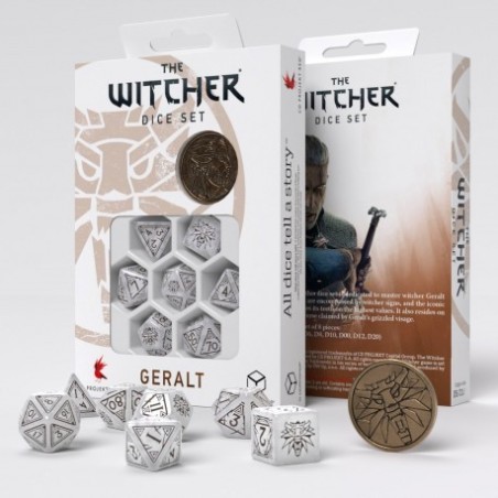 Set de Dés The Witcher - Geralt, Le Loup Blanc Set de Dés The Witcher - Geralt, Le Loup Blanc