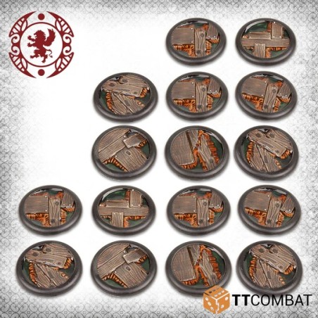 Carnevale - 30mm Sunken Wood Bases- TTCGR-ACC-021 Carnevale - 30mm Sunken Wood Bases- TTCGR-ACC-021