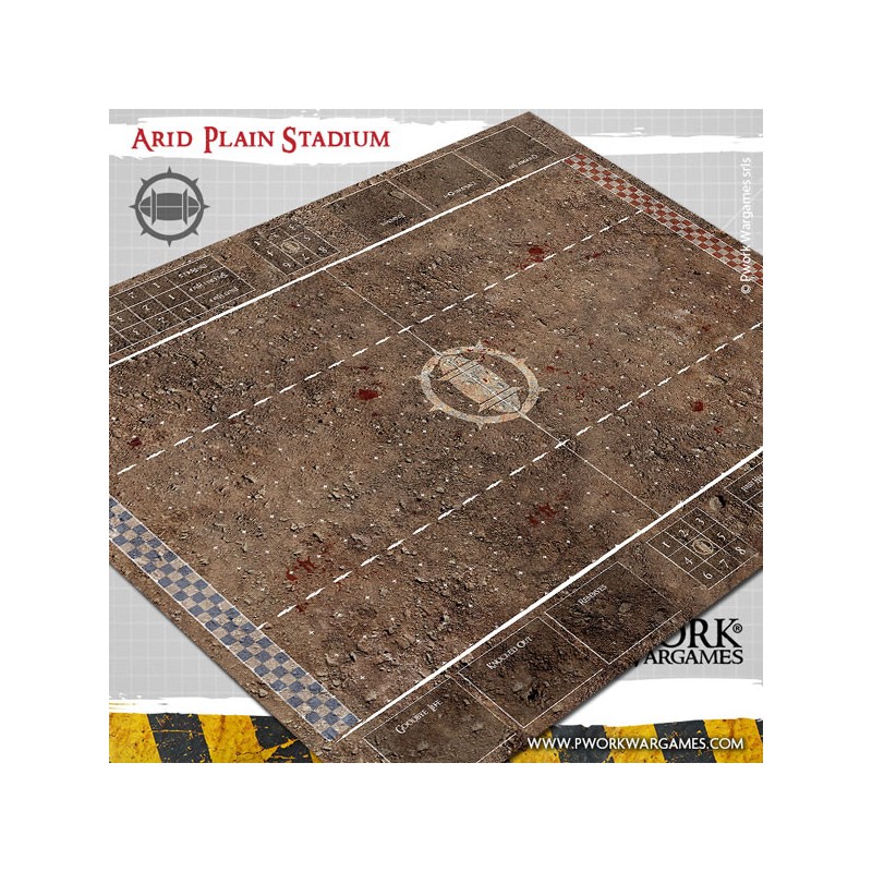 Tapis de jeu Blood Bowl néoprène - Arid Plain Stadium - BB00100N