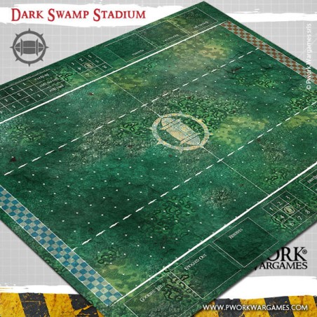 Tapis de jeu Blood Bowl néoprène - Dark Swamp Stadium - BB00500N Tapis de jeu Blood Bowl néoprène - Dark Swamp Stadium - BB00500N