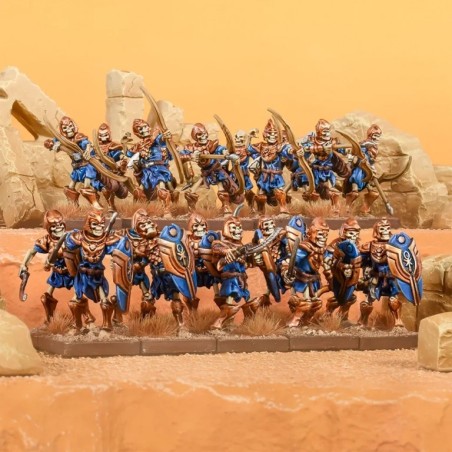KINGS OF WAR - EMPIRE DE POUSSIÈRE - RÉGIMENT DE GUERRIERS SQUELETTES - MGKWT306 - Mantic games KINGS OF WAR - EMPIRE DE POUSSIÈRE - RÉGIMENT DE GUERRIERS SQUELETTES - MGKWT306 - Mantic games