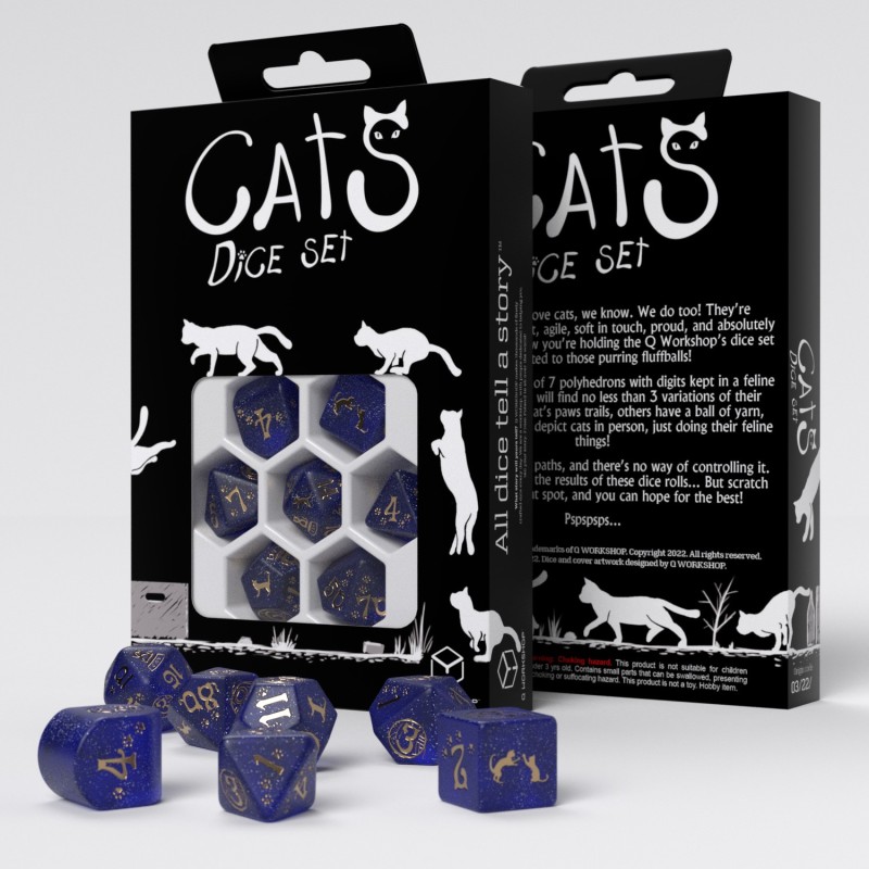 SET DE DÉS MODERNES CATS - MEOWSTER