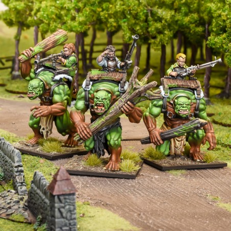 KINGS OF WAR - HALFELINS - RÉGIMENT DE TIREURS SUR TROLL DES FORÊTS - MGKWHF303 KINGS OF WAR - HALFELINS - RÉGIMENT DE TIREURS SUR TROLL DES FORÊTS - MGKWHF303