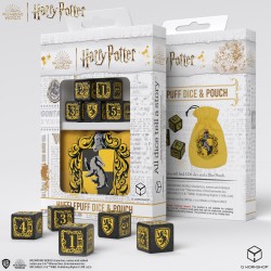 SET DE D6 + SAC À DÉS HARRY POTTER POUFSOUFFLE
