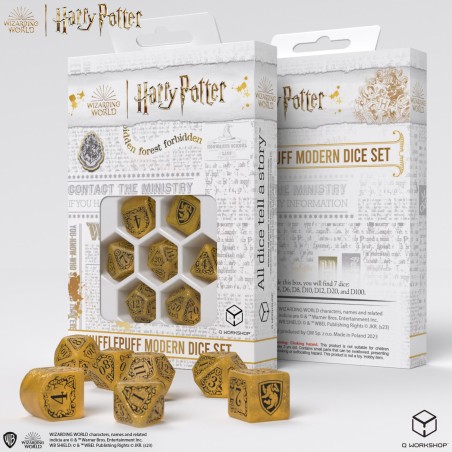 Set de Dés Modernes Harry Potter - Poufsouffle Jaune