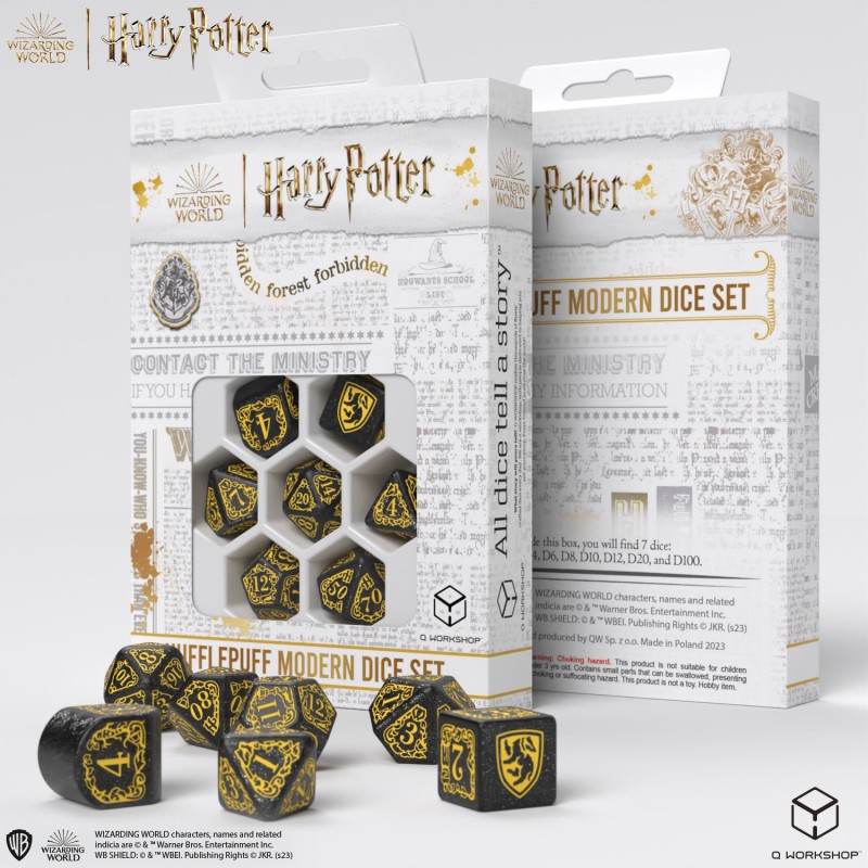 Set de Dés Modernes Harry Potter - Poufsouffle Noir