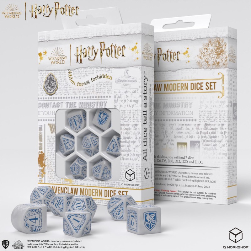 Set de Dés Modernes Harry Potter - Serdaigle Blanc