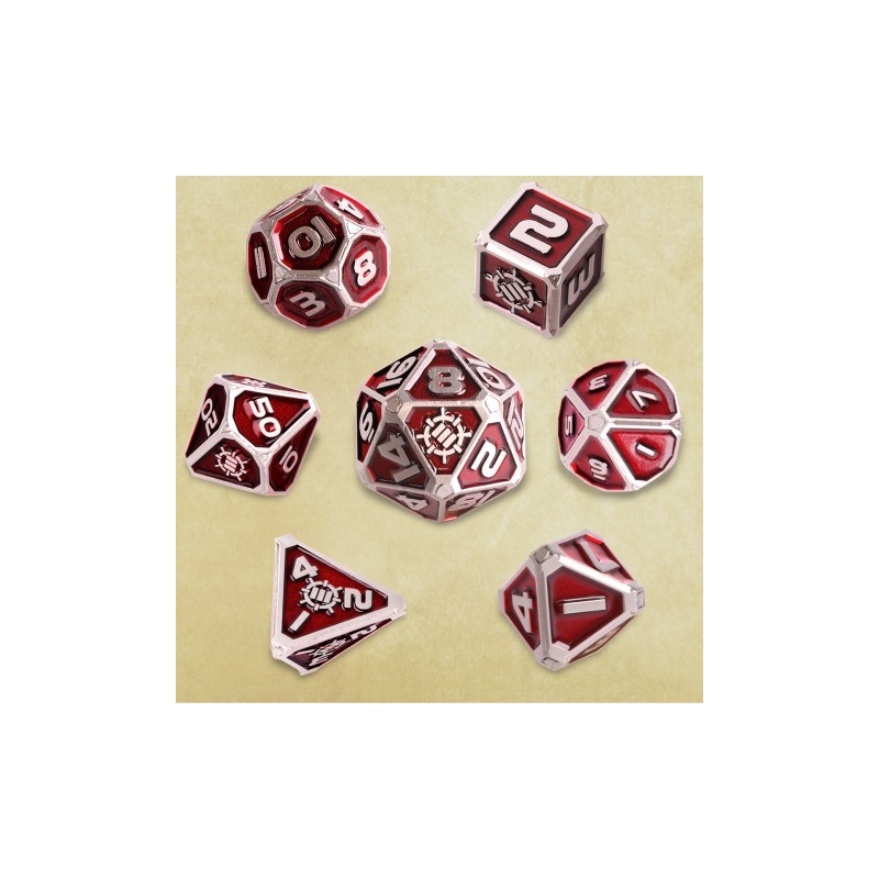 Kit De Dés D&D New Adventure Rouge – 11 Dés Surdimensionnés + Étui Magnétique, Porte-Mine Et Feuille Perso 2024 – Pour Nouveaux Joueurs