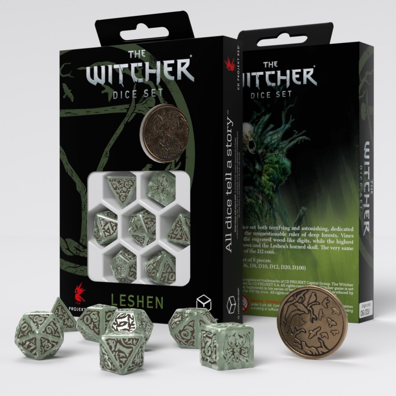 SWLE02  Set de dés The Witcher - Leshen, Le Bâtisseur de Totems