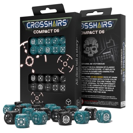 STCA04_Set de dés - Crosshairs - Tempête & noir STCA04_Set de dés - Crosshairs - Tempête & noir