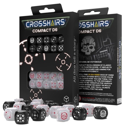 STCA05_Set de dés - Crosshairs - Noir & Perle