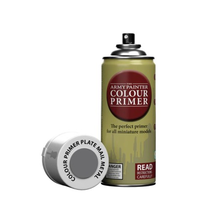 Army Painter - Bombes - Colour Primer - Plate Mail Metal - CP3008 Army Painter - Bombes - Colour Primer - Plate Mail Metal - CP3008