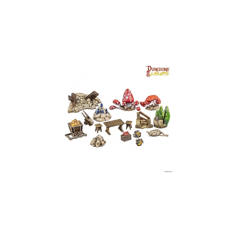 Dungeons & Lasers - Décors - Dwarven Mine Props