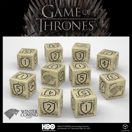 Q Workshop - Set de dés Game of Thrones Starks D6 x 10 GOT/00190166/2025/1/B