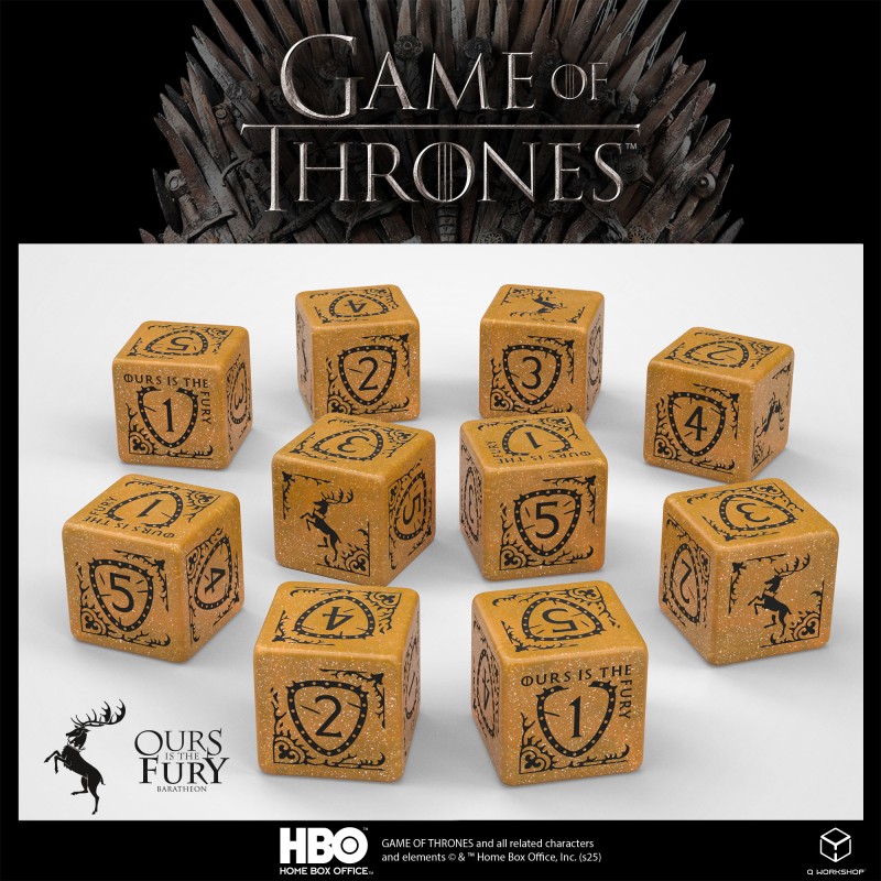 Q Workshop - Set de dés Game of Thrones Targaryen D6 x 10 GOT/00190166/2025/4/B