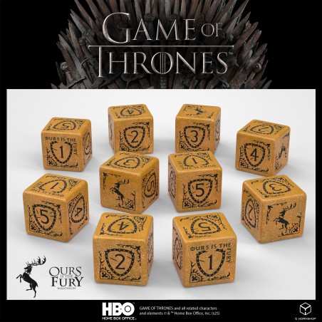 Q Workshop - Set de dés Game of Thrones Targaryen D6 x 10 GOT/00190166/2025/4/B