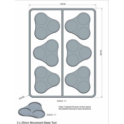 Victrix Miniatures - Plastic Bases Set 9. Skirmish movement trays for 25mm round bases