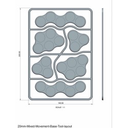Victrix Miniatures - Plastic Bases Set 10. Skirmish movement trays for 20mm round bases