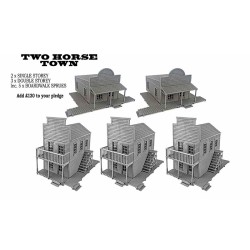 Dead Man’s Hand - Two Horse Town Double & Single Storey Building BundleDMHR299