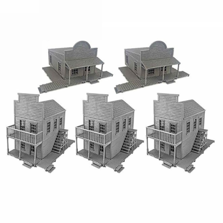 Dead Man’s Hand - Two Horse Town Double & Single Storey Building BundleDMHR299 Dead Man’s Hand - Two Horse Town Double & Single Storey Building BundleDMHR299