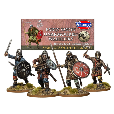 Victrix Miniatures - Early Saxon Unarmoured Warriors VXDA016 Victrix Miniatures - Early Saxon Unarmoured Warriors VXDA016