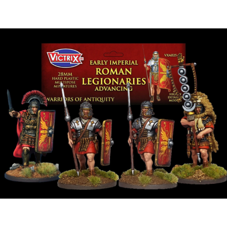 Victrix Miniatures - Early Imperial Roman Legionaries Advancing Victrix Miniatures - Early Imperial Roman Legionaries Advancing