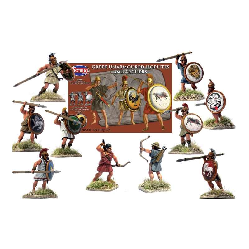 Victrix Miniatures - Greek Unarmoured Hoplites and archers