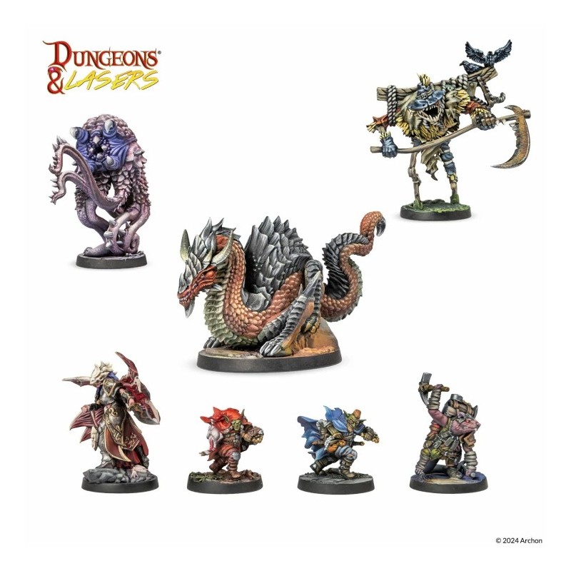 Figurine Centaure Archère Deuslair - Dungeons & Lasers G24 - Échelle 28mm - Occasion Pour Modéliste Confirmé