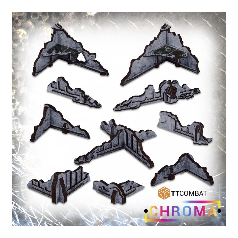 TTSUV-SFG-1029_TT Combat - Chroma - Gothic Ruined Walls TTSUV-SFG-1029_TT Combat - Chroma - Gothic Ruined Walls