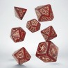 Préco - Set de Dés Tribal - Rouge scintillant & Beige