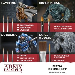Préco - Army Painter - Pinceaux - Mega Brush Set