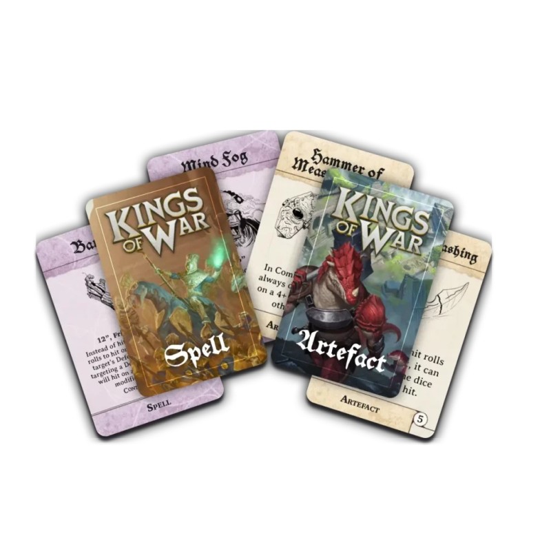 MGKWM137_Kings of War - Cartes de Sorts et d'Artefacts (ENG)
