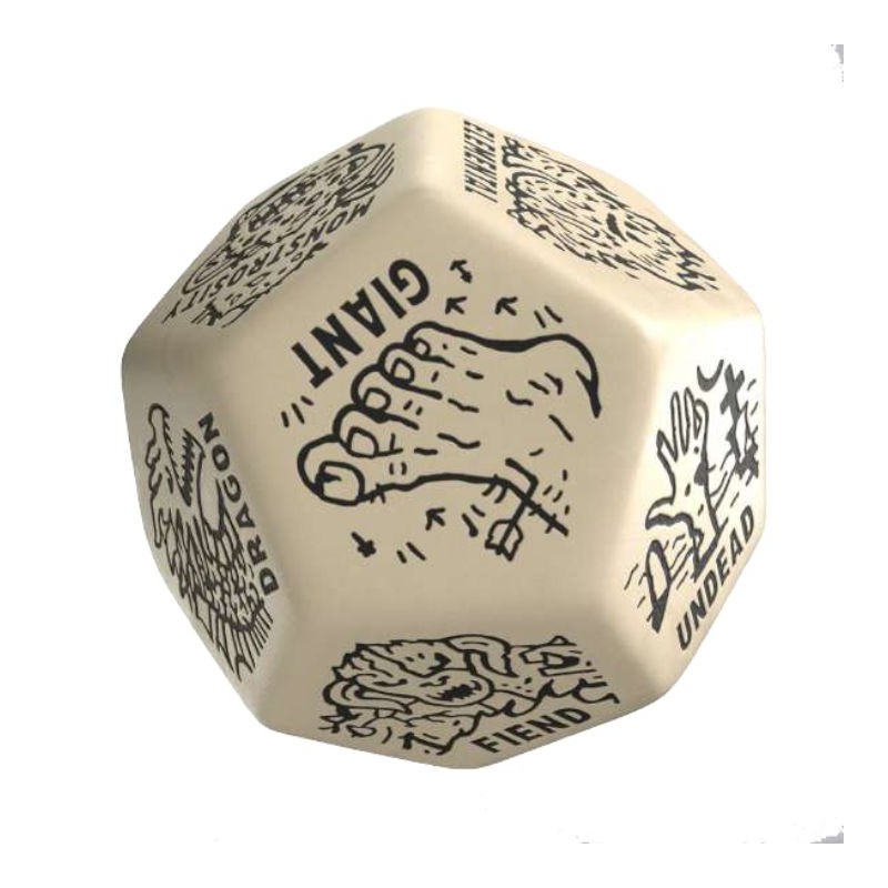 Dé Générateur Monstre - Beige & Noir 12VMRG01