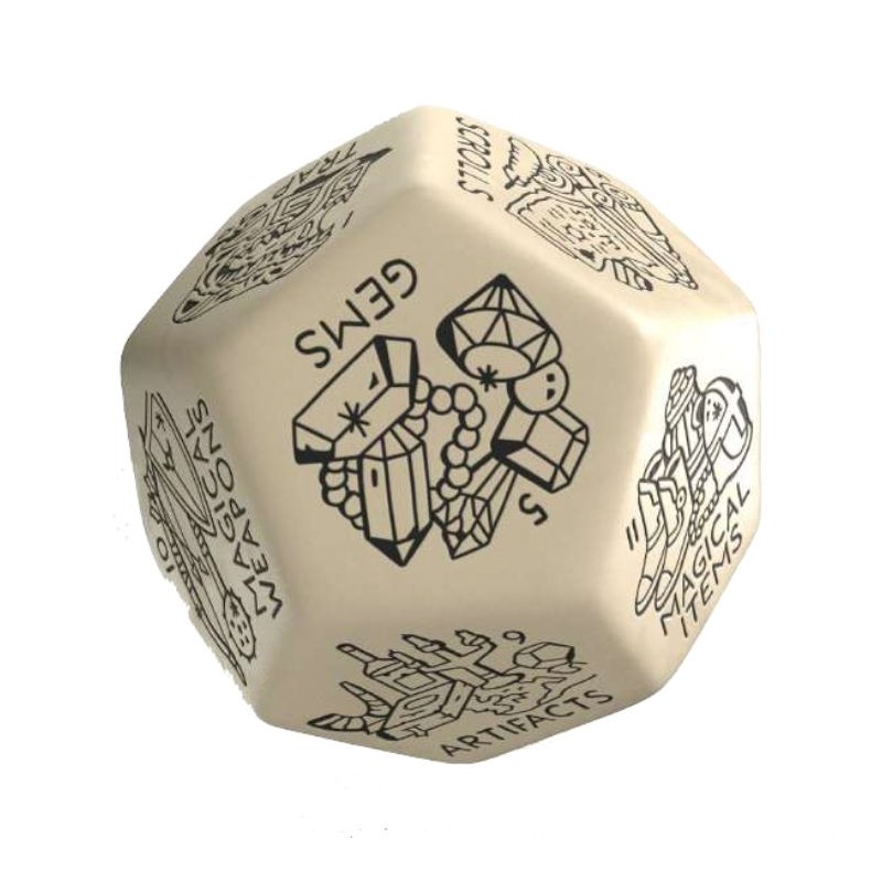 Dé Générateur Trésor - Beige & Noir 12VTRG01