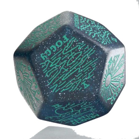 Dé Générateur Météo - Bleu Scintillant & Turquoise 12VWTG03