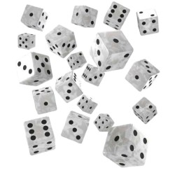 Pack de D6 - Perle & Noir S20602