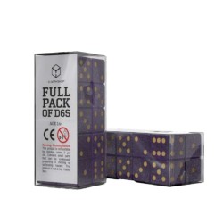 Préco - Pack de D6 - Violet Scintillant & Or